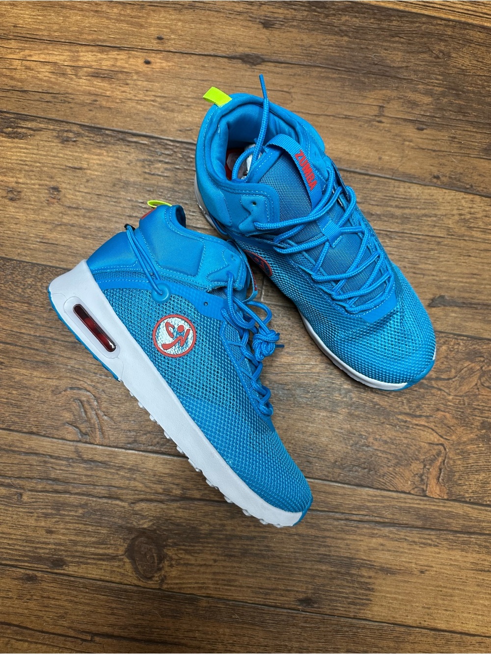 Zumba Fitness Blue Athletic Sneakers with White Soles